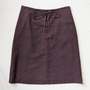 Banana Republic Burgundy Wool A-Line Skirt